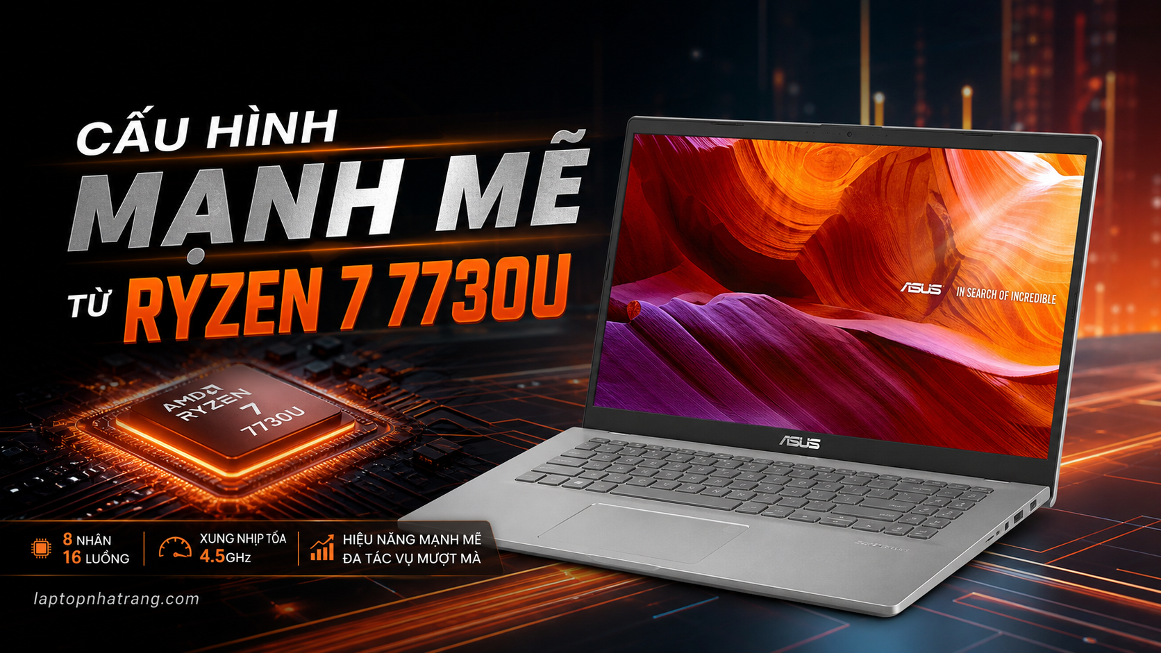 Cấu hình mạnh mẽ từ Ryzen 7 7730U