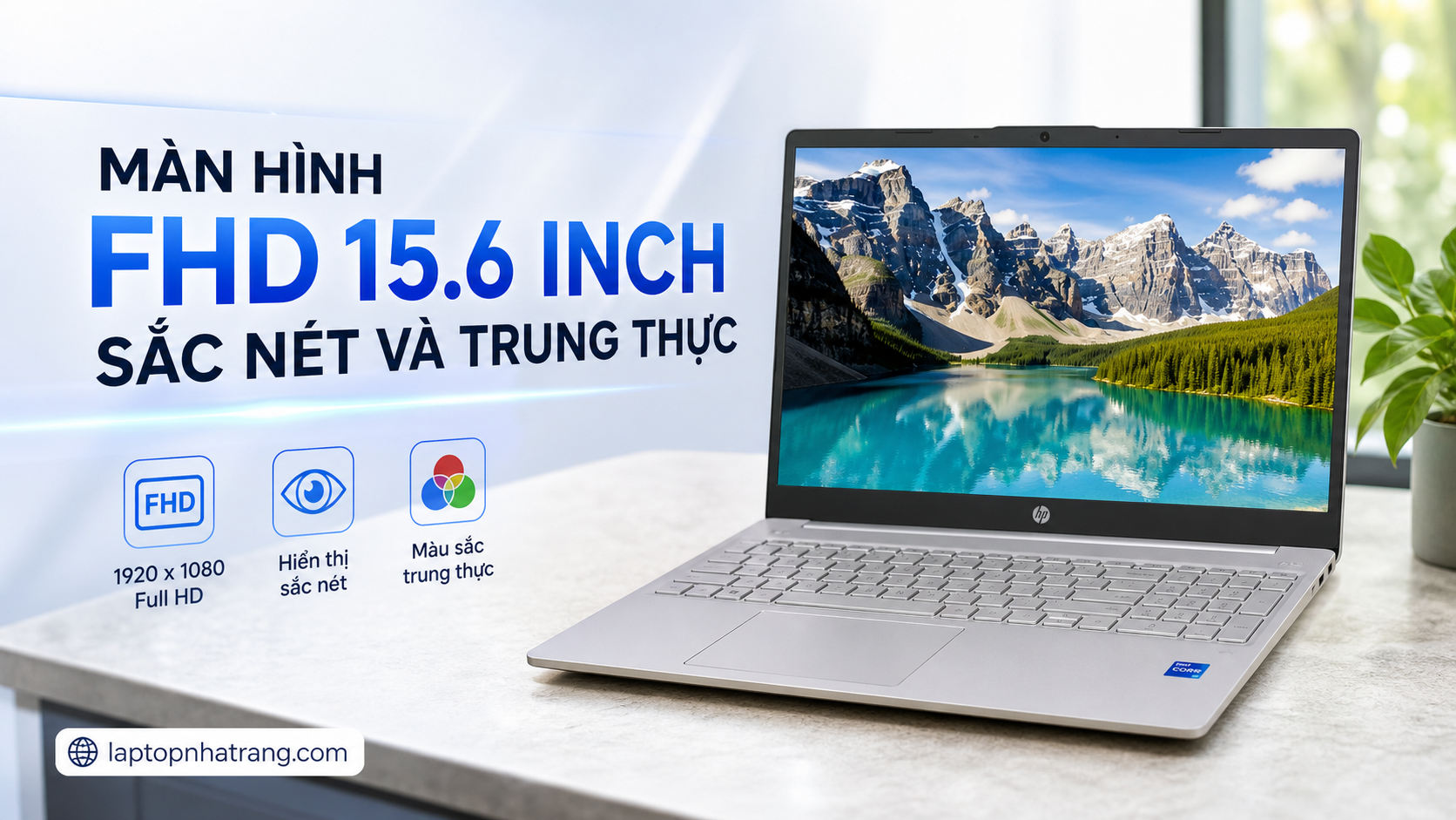 Màn hình FHD 15.6 inch sắc nét và trung thực