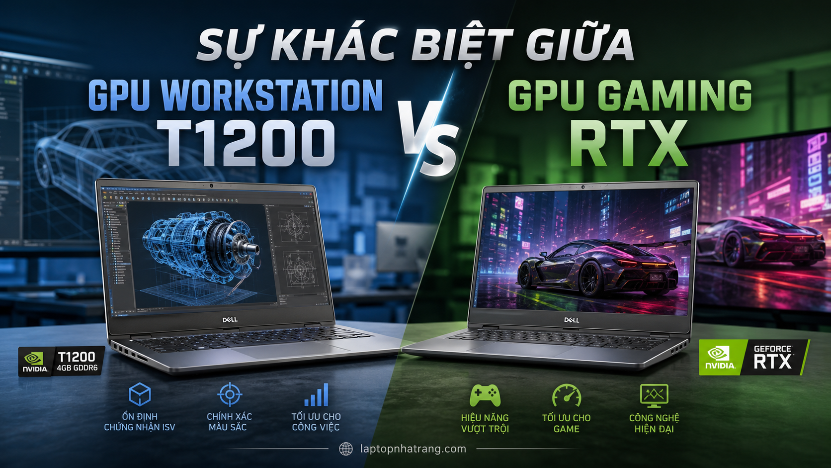 Sự Khác Biệt Giữa GPU Workstation T1200 và GPU Gaming RTX
