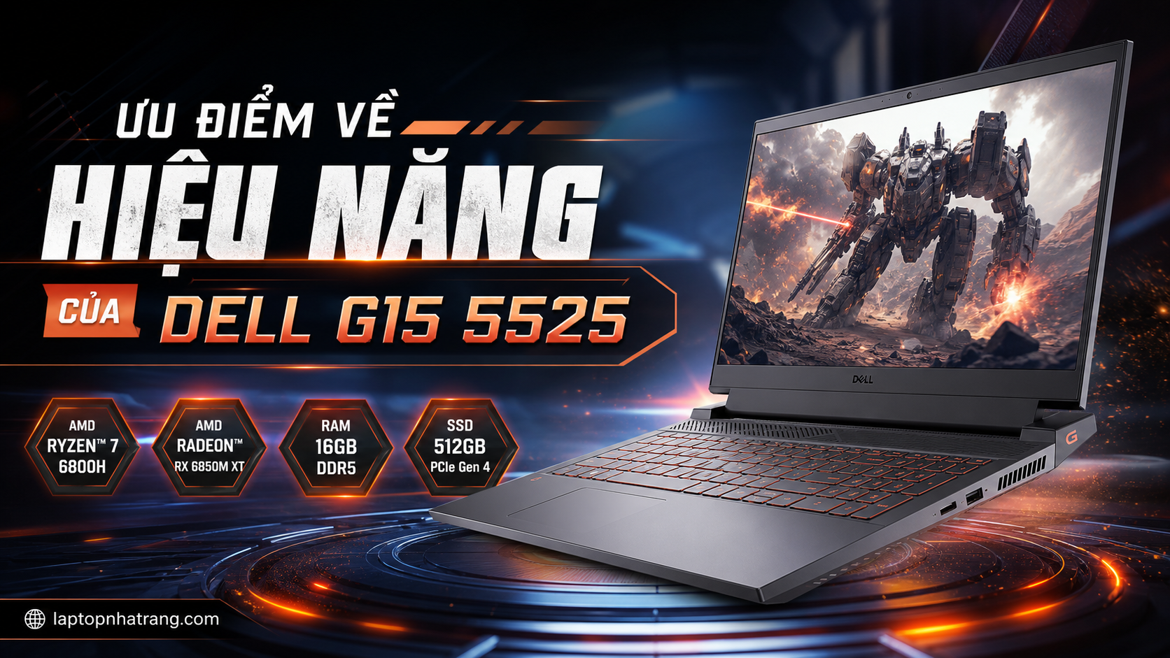 Ưu điểm về hiệu năng của Dell G15 5525